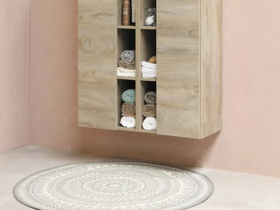 A set of woven storage baskets